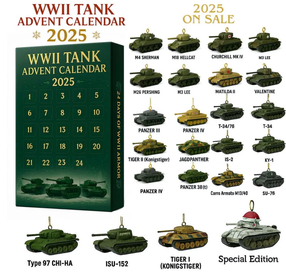 🎄Második világháborús tank adventi naptár 2025