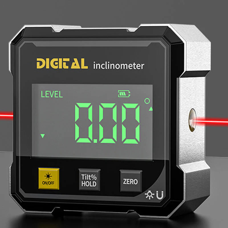 📐 Négyoldalas mágneses digitális szögmérő lézerrel 👷👍