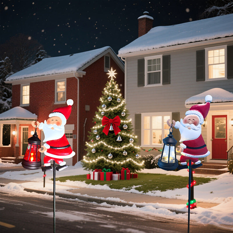 🎅 Mikulás napelemes lámpa - Varázslatos fény tölti be kertedet ünnepi ragyogással. ✨