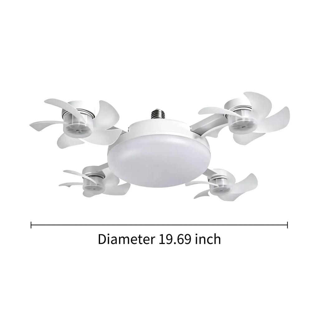 Modern mennyezeti ventilátorlámpa E27-es foglalattal (2026-os modell) - csendes 2 az 1-ben LED ventilátor távirányítóval