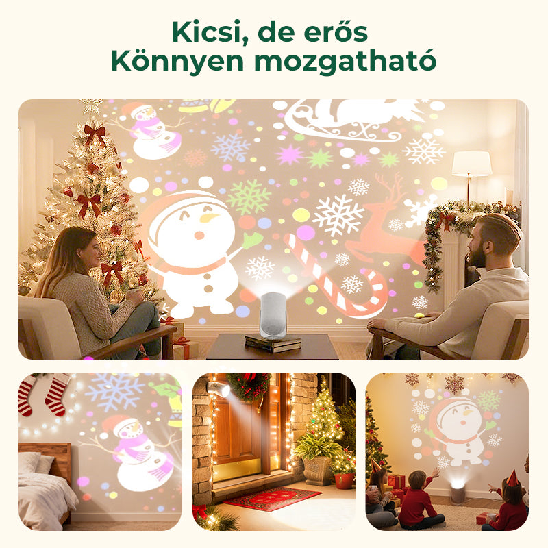 🔥✨Karácsonyi mintás USB LED projektorfény