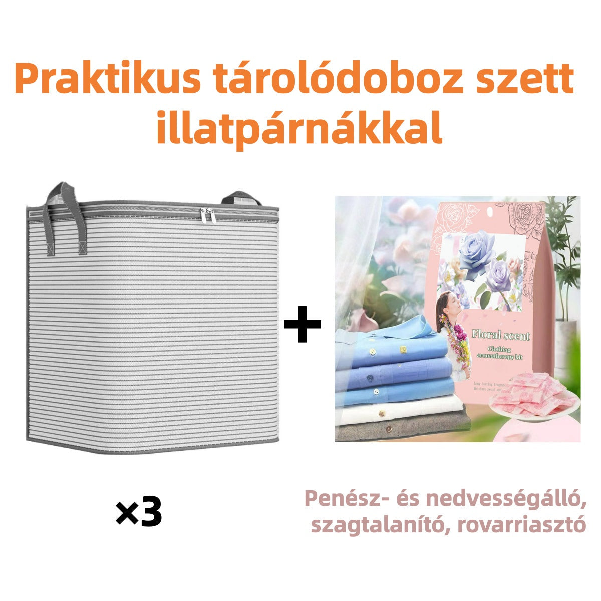 🏠💫 Tágas Tárolótáska Könnyű Hordozással