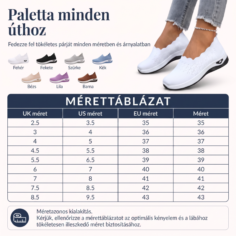 🌬️ Könnyű lélegző női sétálócipő egész napos kényelemhez