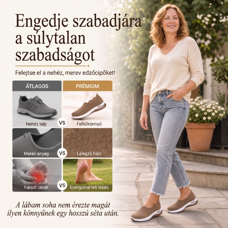🌬️ Könnyű lélegző női sétálócipő egész napos kényelemhez