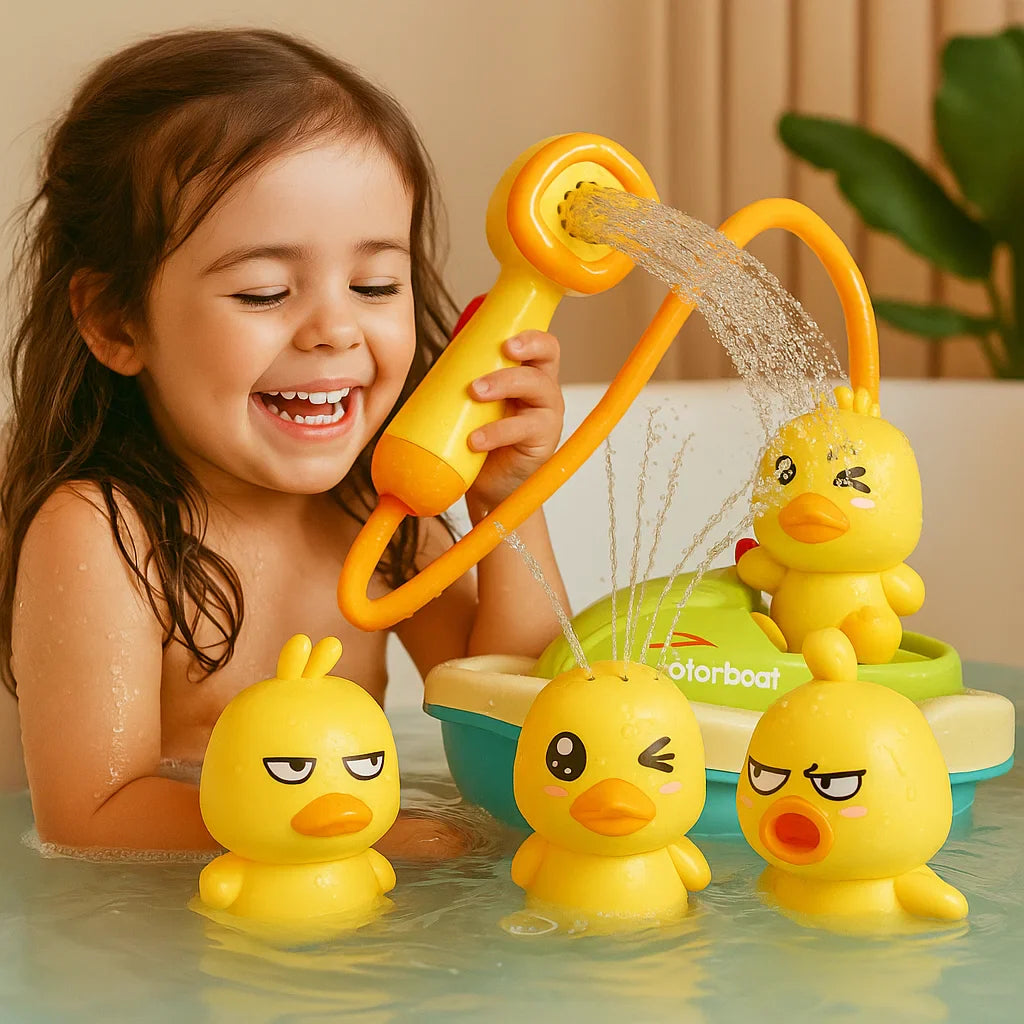 🦆 Elektromos vízijáték kacsacsónakkal – fröccsenő víz és interaktív szórakozás! 💦