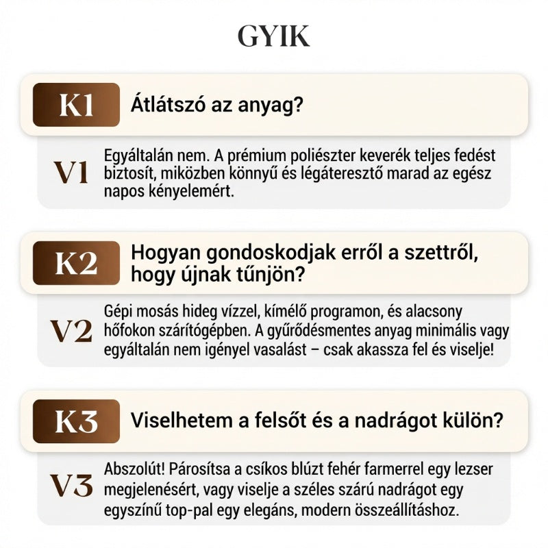 ⏳Időkorlátozott akció⏰Női csíkos póló és széles szárú nadrág 2 részes szett