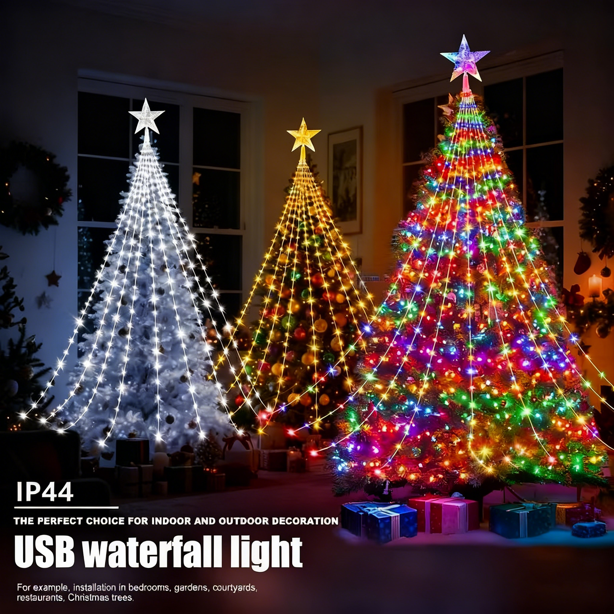 🎁Korai ünnepi akció 50% kedvezménnyel🎄Starlight Cascade karácsonyi fények