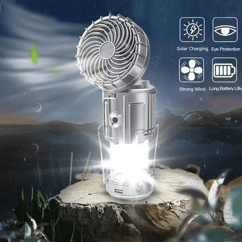 🔥2025 Forró eladás🔥🌿Hordozható LED kemping lámpa ventilátorral