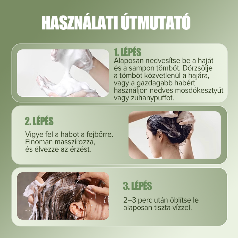🌿 Természetes Sampon Bár Hajerősítéshez 🌱🥰