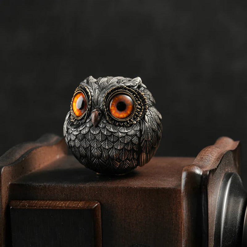 🦉Reális szerencsés bagoly őrzőfigura