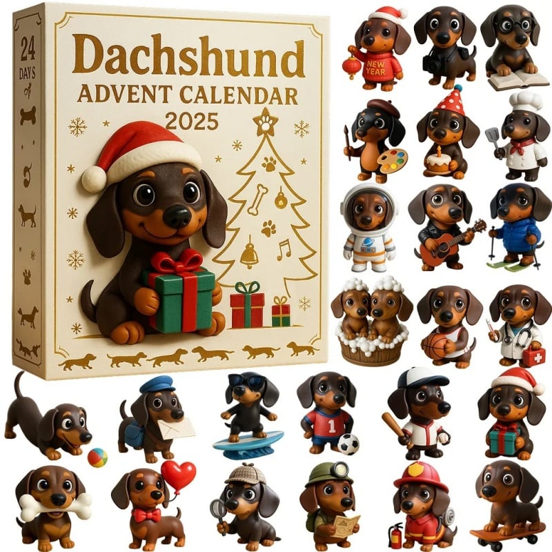 ✨Adventi naptár tacskóknak 2025 — 24 nap bécsi öröm 🎄🐶