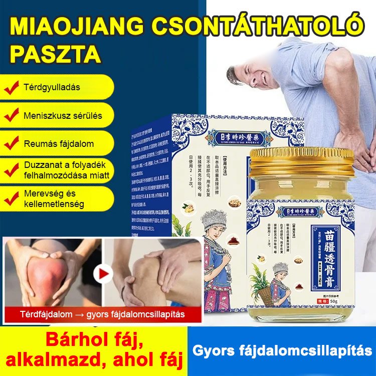 Izomlazító és fájdalomcsillapító Miaojiang ízületi balzsam