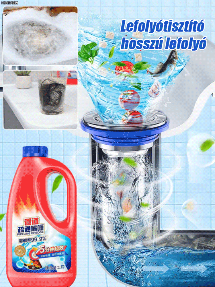 【3 perc alatt mindent kitisztít】Erős csőtisztító szer