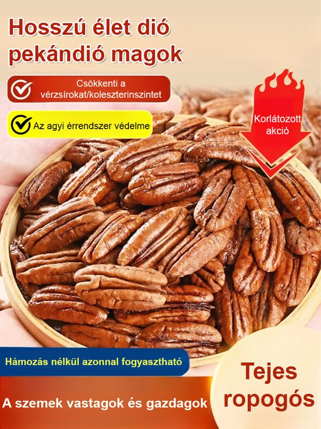 【Hosszú élet gyümölcse】Prémium új áru héj nélküli pekándióbél