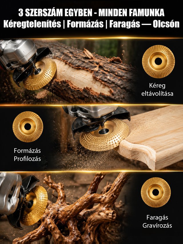 Gyors vésés és csiszolás sarokcsiszoló tárcsa