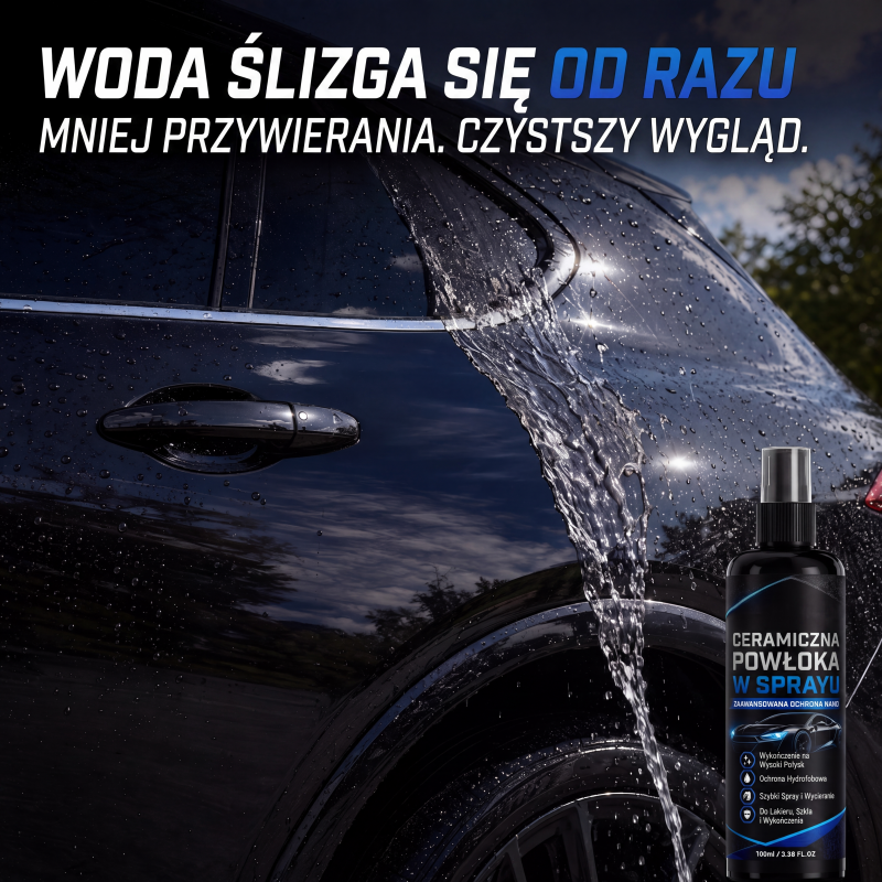 🚗✨ Nano-kerámia bevonat spray – Vízlepergető autófesték-védelem és tükörfényes felület
