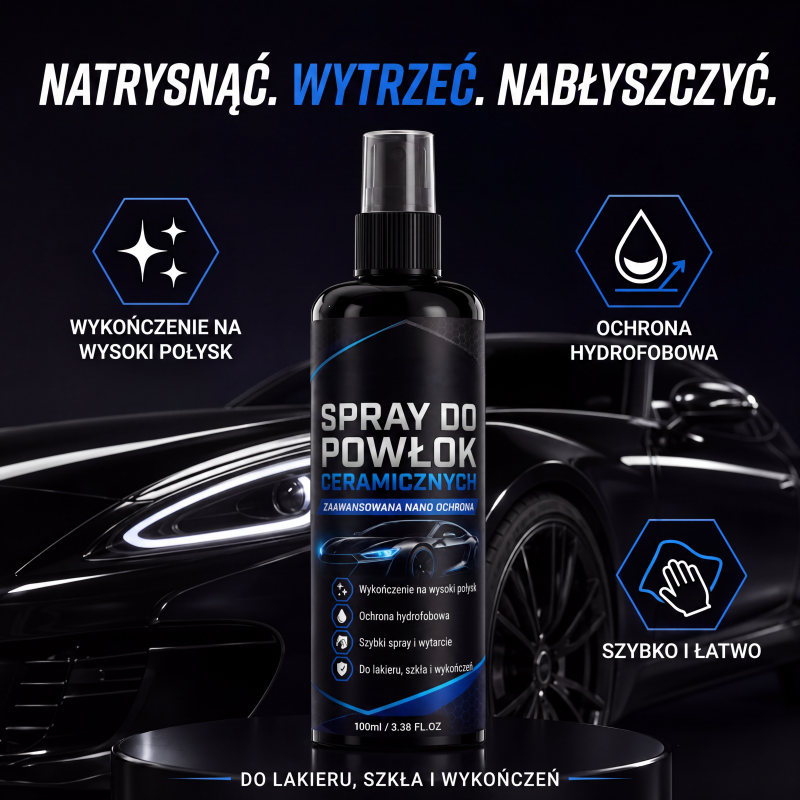 🚗✨ Nano-kerámia bevonat spray – Vízlepergető autófesték-védelem és tükörfényes felület