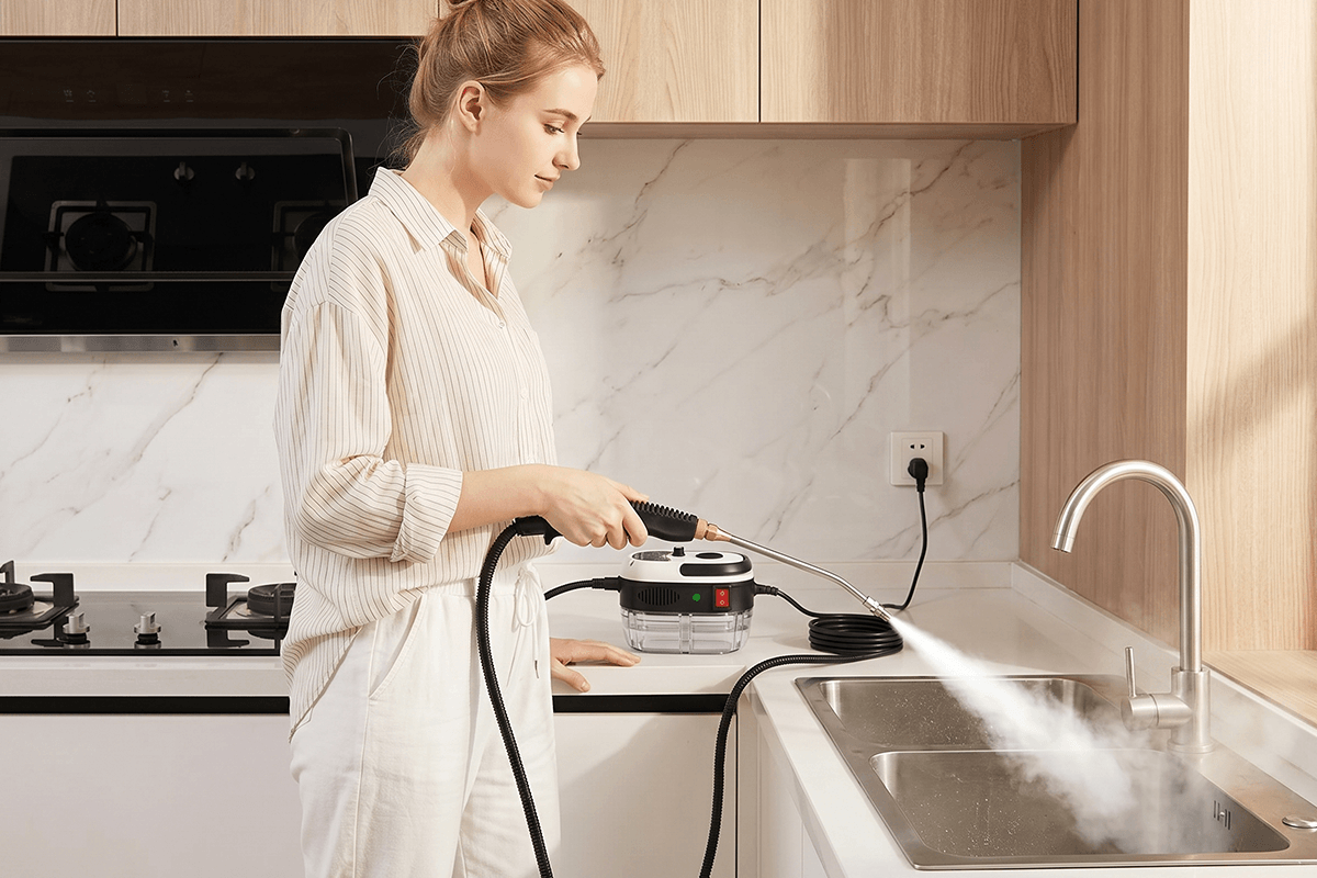 💧2500W kézi, magas hőmérsékletű, nyomás alatt álló gőztisztító készülék
