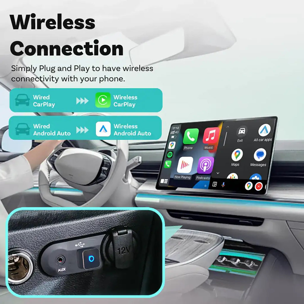 Ottocast Mini 3.0 Ultra Cube vezeték nélküli CarPlay Android Auto adapter