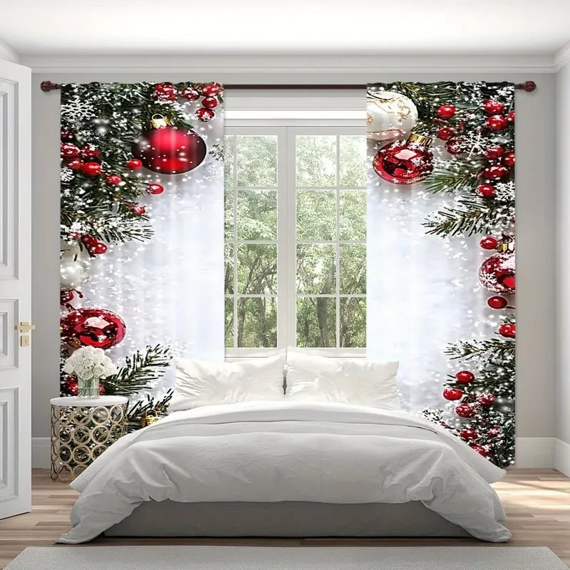 🎅Karácsonyi akció 49% kedvezmény🎄Karácsonyi függönyök