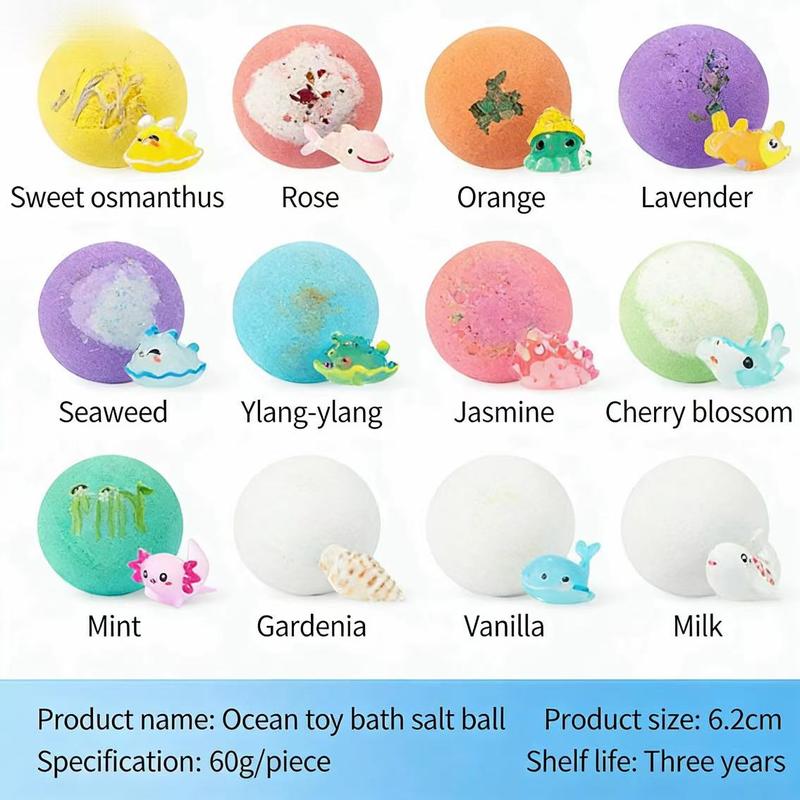 🔥🛁 Természetes fürdőbombák gyerekeknek megabuborékokkal és egy meglepetéssel belül 🥚✨12 db [1 csomag]