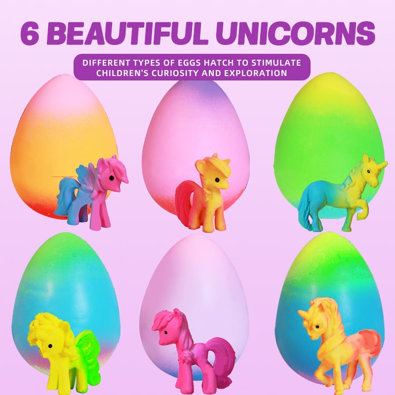 🦄6 db-os csomag növekvő unikornis keltetőtojás