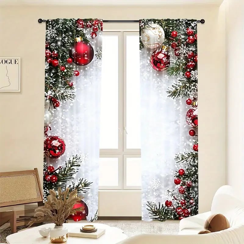 🎅Karácsonyi akció 49% kedvezmény🎄Karácsonyi függönyök