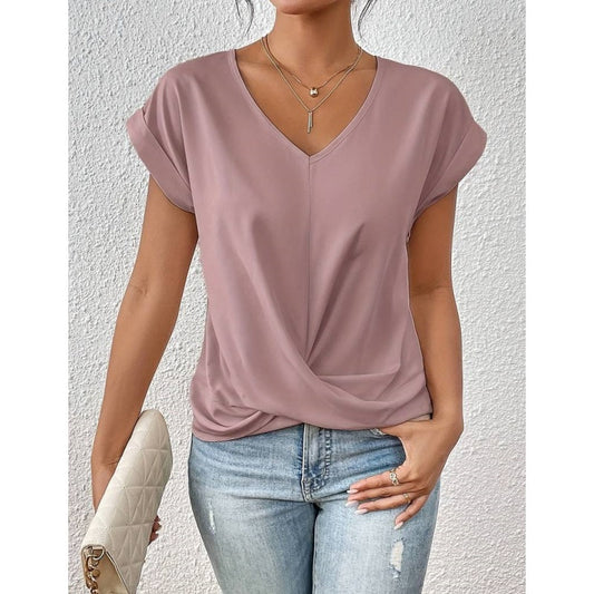 👚Elegáns V-nyakú póló✨