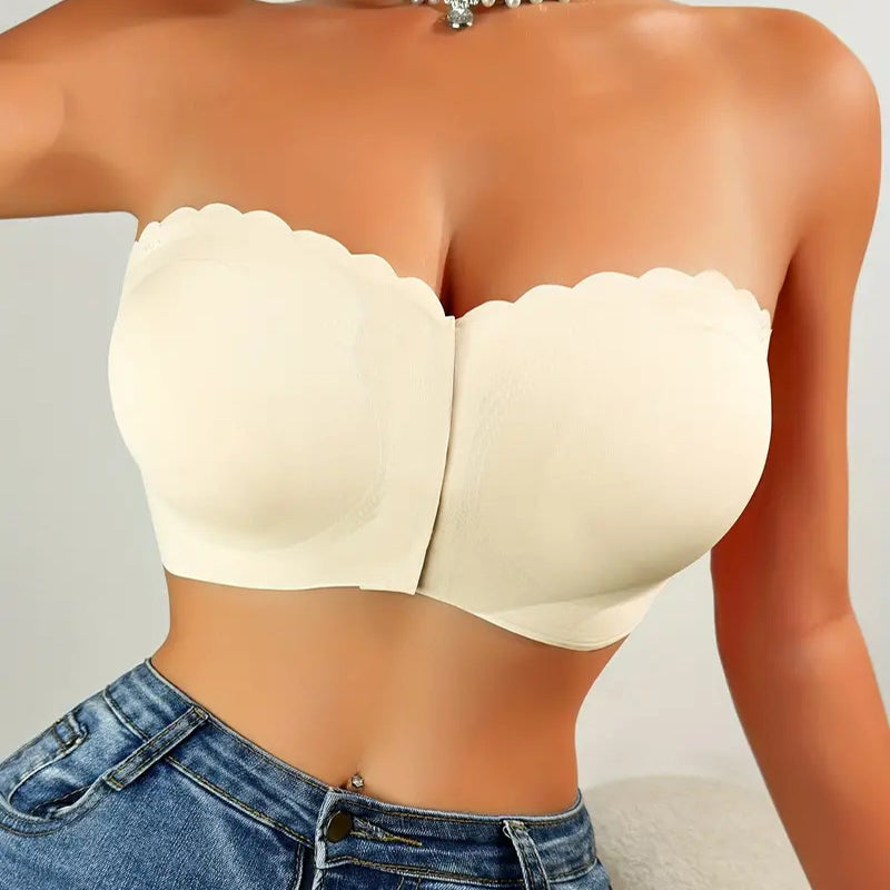 💕Pánt nélküli bandeau melltartó elöl záródóval💯