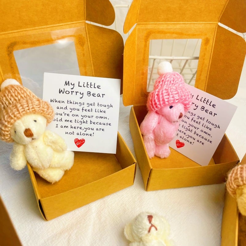🔥🧸Kézzel készített mini plüssmackó dobozban