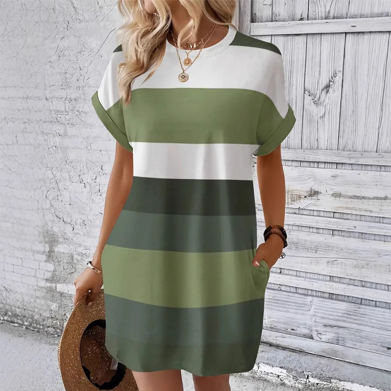 👗Lezser női ruha kerek nyakkivágással