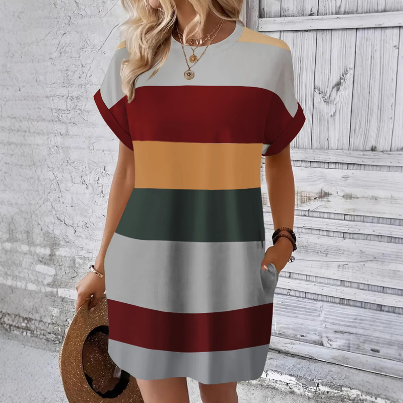 👗Lezser női ruha kerek nyakkivágással