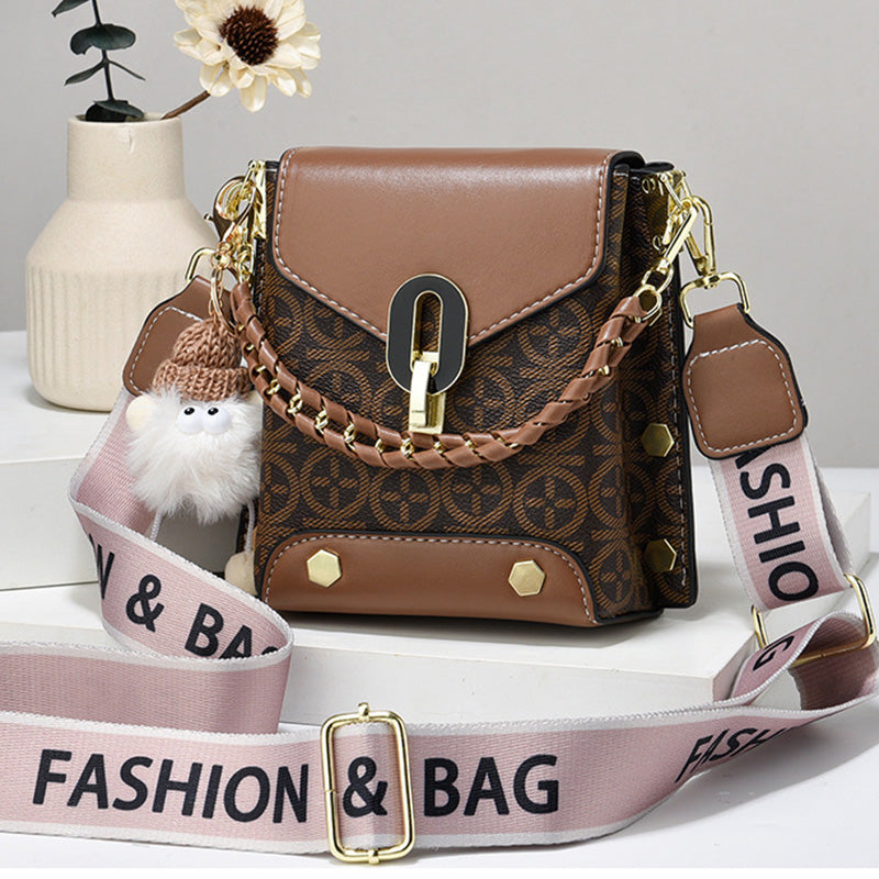 Divatos bőr női crossbody táska