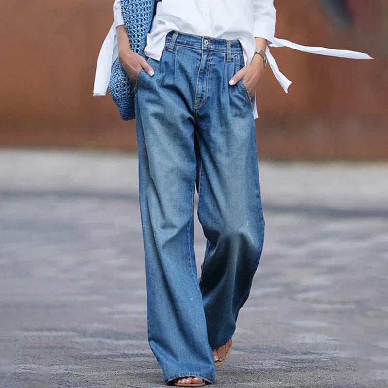 【S-3XL】👖💦Női mosott alkalmi farmer
