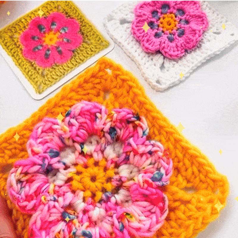 🧶✨Nagymama négyzet alakú horgolt kártyajáték – 50 minta kombináláshoz és komponáláshoz