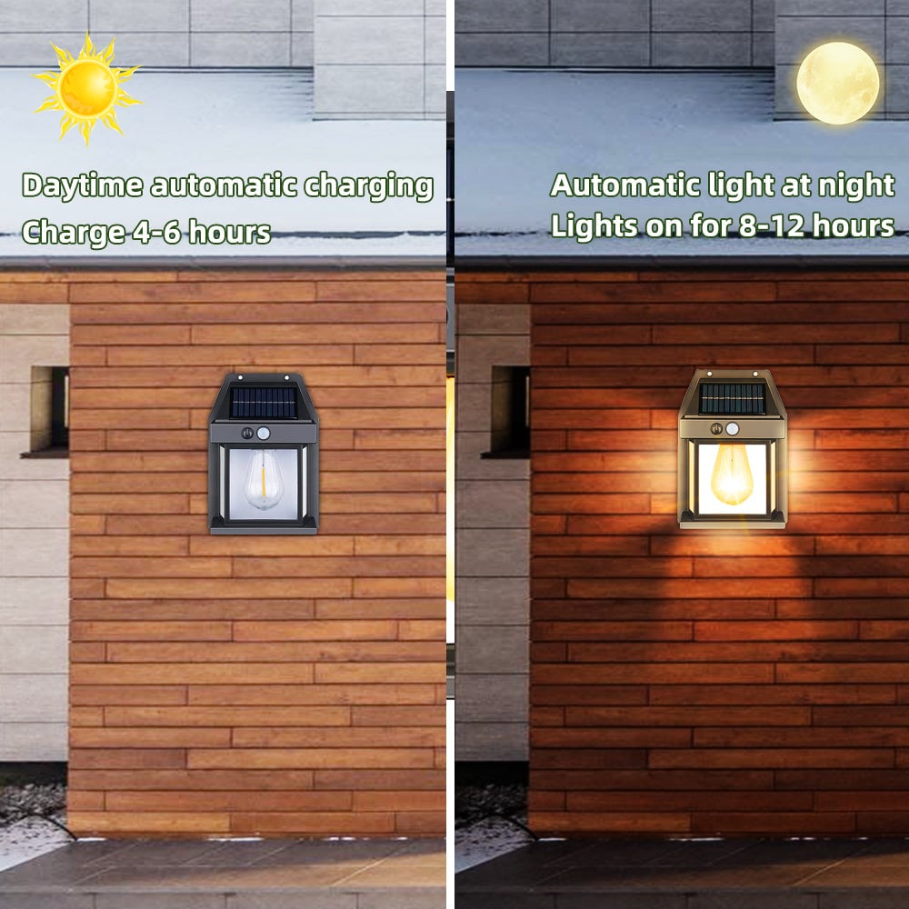 🌞Új - Kültéri napelemes fali lámpa