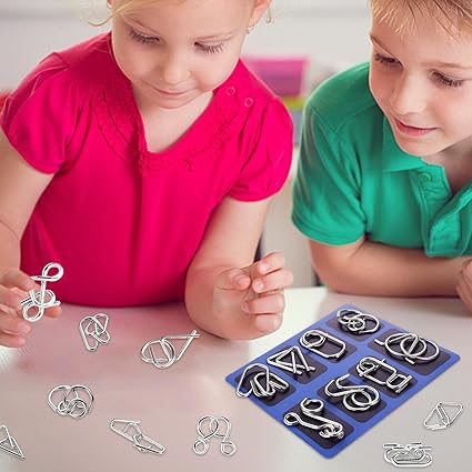 🔥Oktató jellegű intellektuális játékok IQ játékok, fém fejtörők