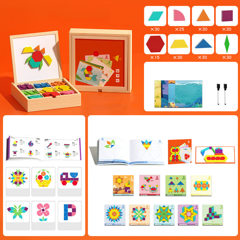🎁 A tökéletes ajándék! Mágneses fa puzzle készlet mágneses mintákkal 🧠🧩