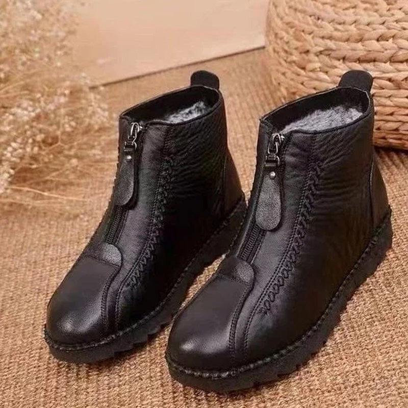 ❄️ Női Téli Meleg Cipzáras Bokacsizma 👢💕