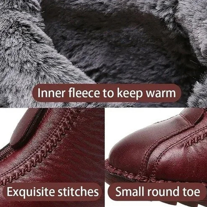❄️ Női Téli Meleg Cipzáras Bokacsizma 👢💕