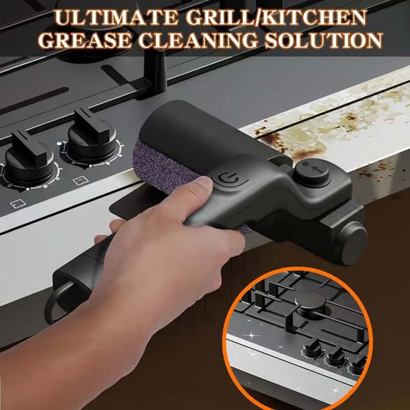 🧼 Vezeték Nélküli Elektromos BBQ Grill Kefe Tisztító 🔥🍖 | Erős forgófej, 3 sebességfokozat – újratölthető, vízálló kivitel ⚡