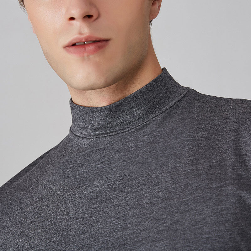 Férfi magas nyakú Slim Fit póló