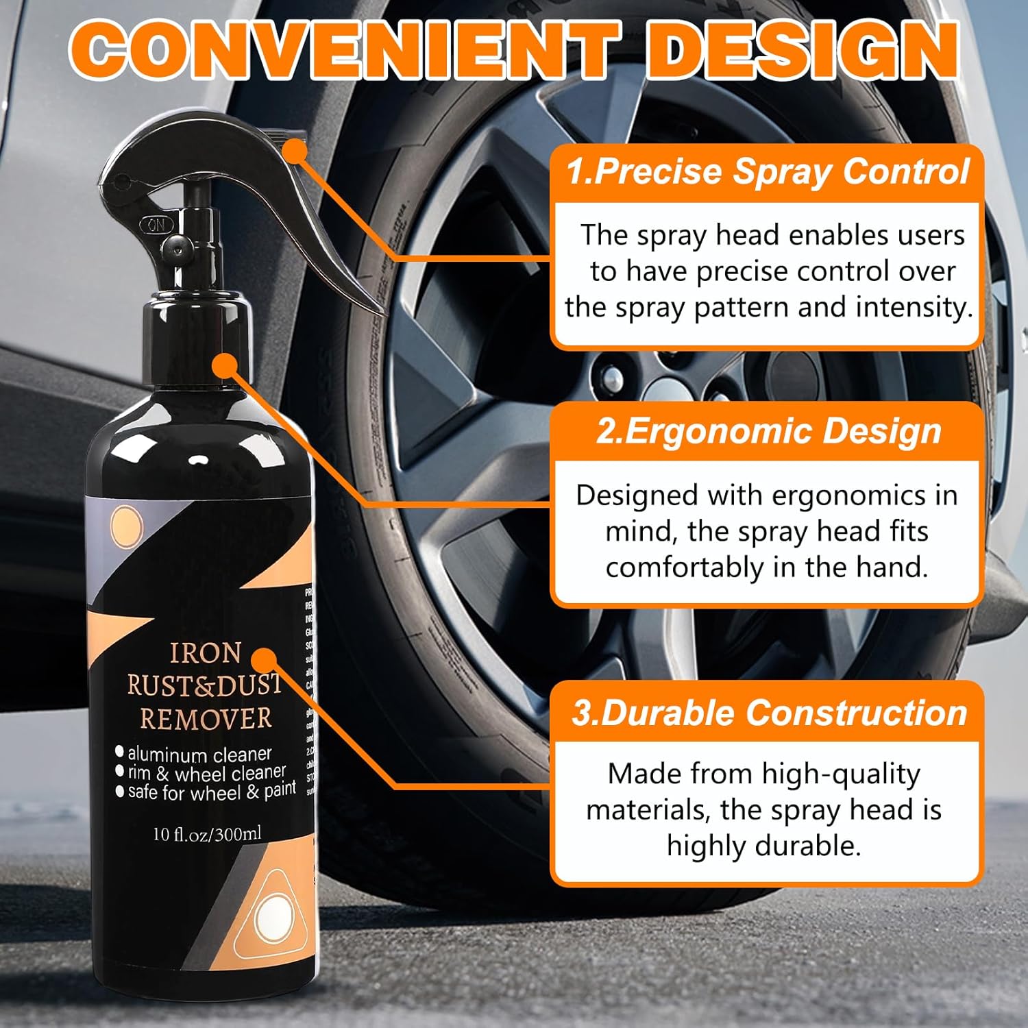 🌱 Távolítsa el a rozsdát és szennyeződést – Univerzális kerék- és felnitisztító spray, rozsdaeltávolító – Utánvétes 🚗✨